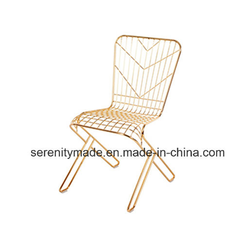 New Replica Design Outdoor Solid Metal Wire Dining Chair