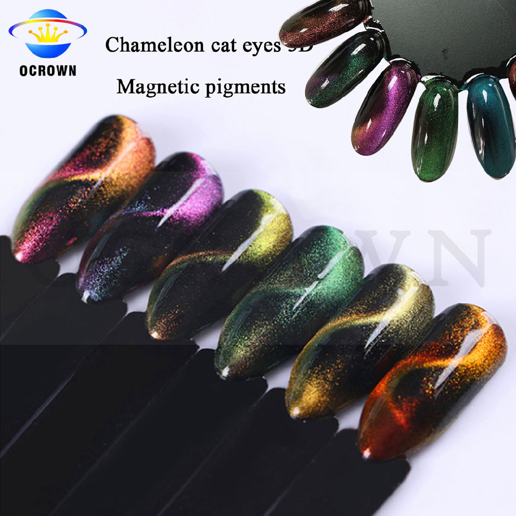 Fashion 3D Cat Eye Magnetic Chameleon Pigments Powder for Nail Art