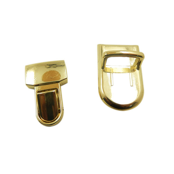 Gold Plating Zinc Alloy Logo Custom Lock for Bags