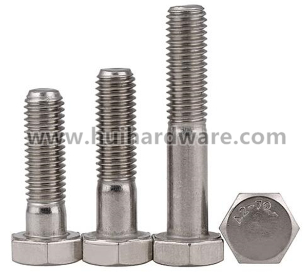 SUS 304 Half Threaded Hex Bolts DIN931