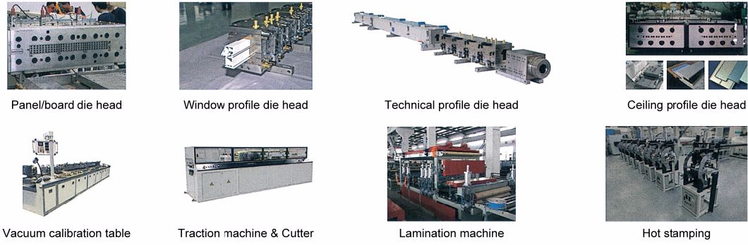 Plastic Extruder- Wood (WPC) PE/PVC Window Profile/Ceiling/Board/Wall Panel/Edge Banding/Sheet/ Pipe Extrusion (extruding) Making Machine