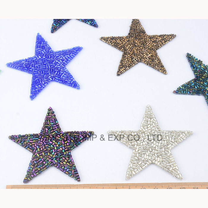 Hotfix Beaded Star Crystal Iron on Patches Clothes Decoration Transfer