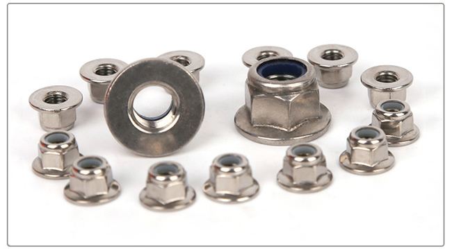 Stainless Steel Hex Head Flange Nylon Insert Lock Nut