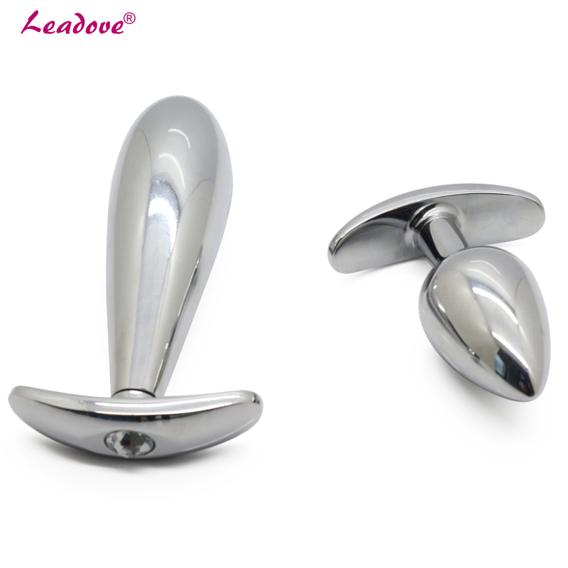 1PCS 2 Models Anal Beads Crystal Jewelry Heart Butt Plug Stimulator Sex Toys Dildo Stainless Steel Anal Plug