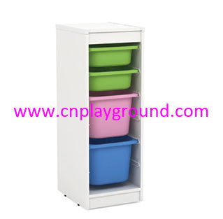 School White Wooden Kids Toys Storage Cabinet (HG-5501)