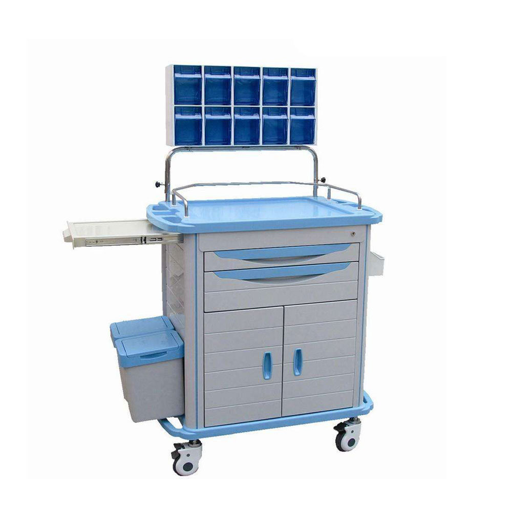 ABS Plastic Multifunction Anesthesia Emergency Medical Trolley