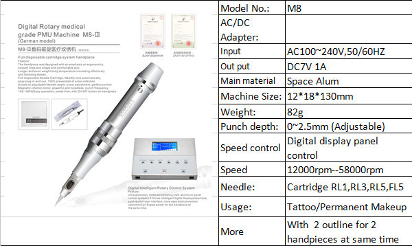 Goochie M8-Four New Version Permanent Makeup Machine