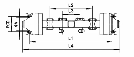 American Design in-Board Semitrailer Axle