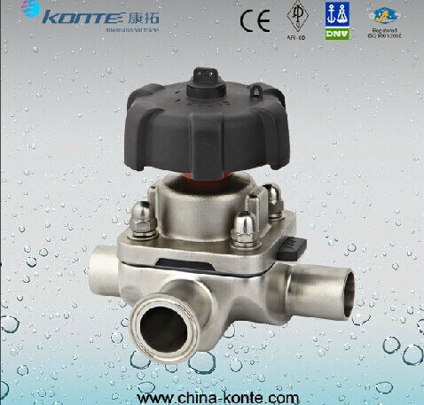 Stainless Steel Welding Sanitary Diaphragm Valve, Manual Diaphragm Valve (G61F)