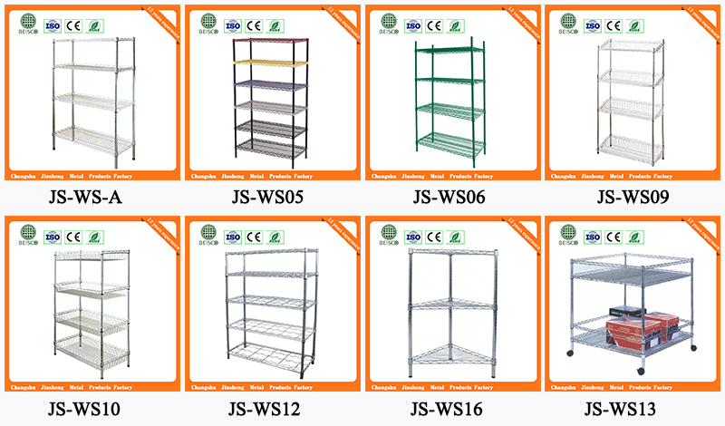 Strengthened Heavy Duty DIY Household Storage Chrome Wire Shelving