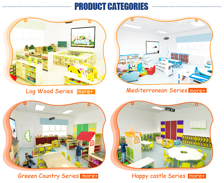 Wood Children Round Table and Chairs for Early Childhood Centre