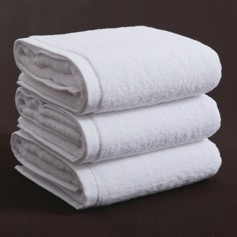 Plain Woven Fabric Cotton Wholesale Hotel Bath Towel