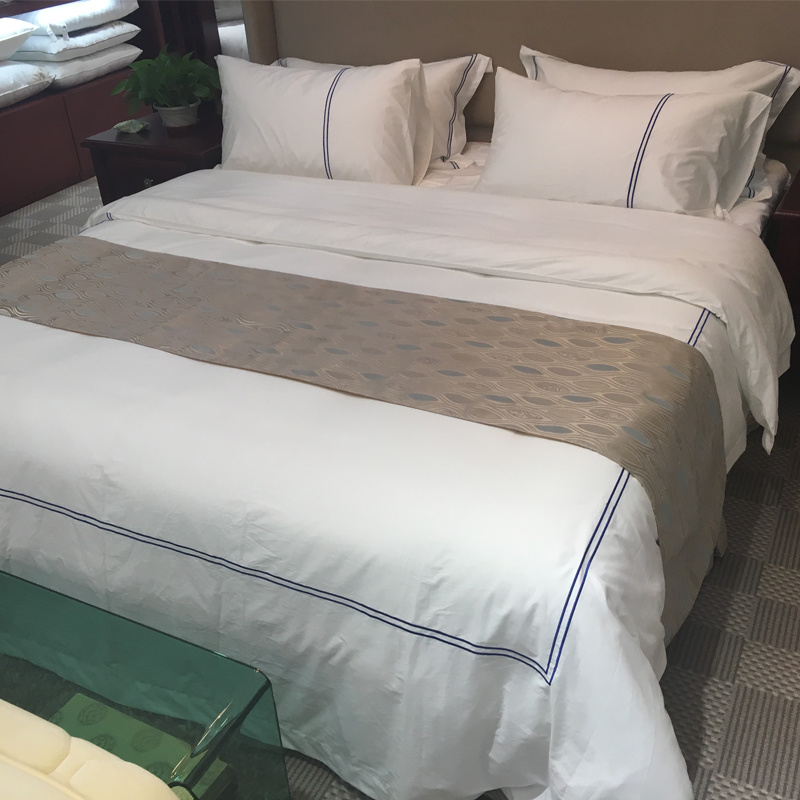 100% Cotton Plain White Luxury Hotel Bedding Sets