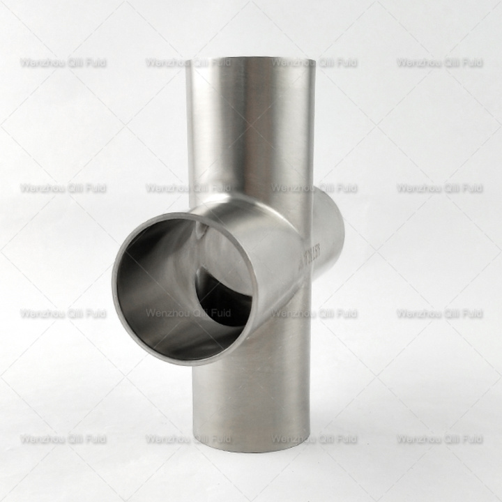 Stainless Steel Pipe Fittings Sanitary Tee Welding Cross