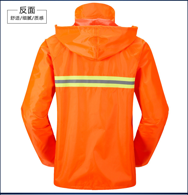 100% Water Proof Rain Jacket Pant PVC Polyester Hooded Raincoat 2018