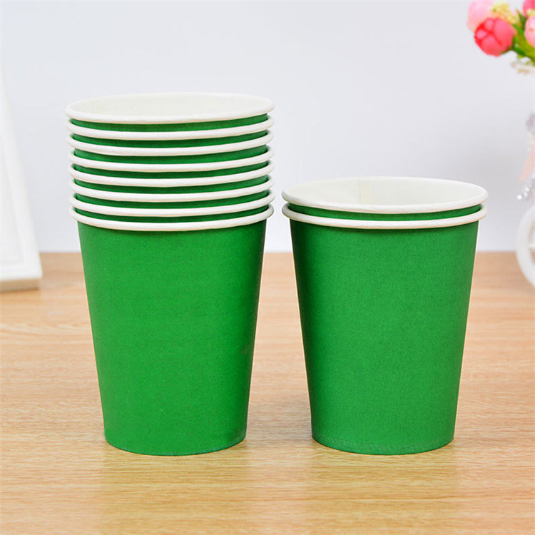 10PCS Pure Colour Party Disposable Paper Cups Juice Cup DIY Decoration Baby Shower Kids Birthday Wedding Picnic Tableware Supply