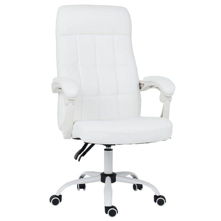 Modern High-Back PU Executive Conference Office White Boss Desk Chair