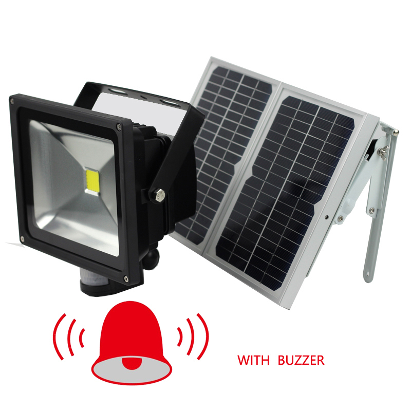 Solar LED Flood Lights, 50W RF Remote Control LED Outdoor Waterproof Solar Powered Floodlight for Garden, Yard, Garage, Street