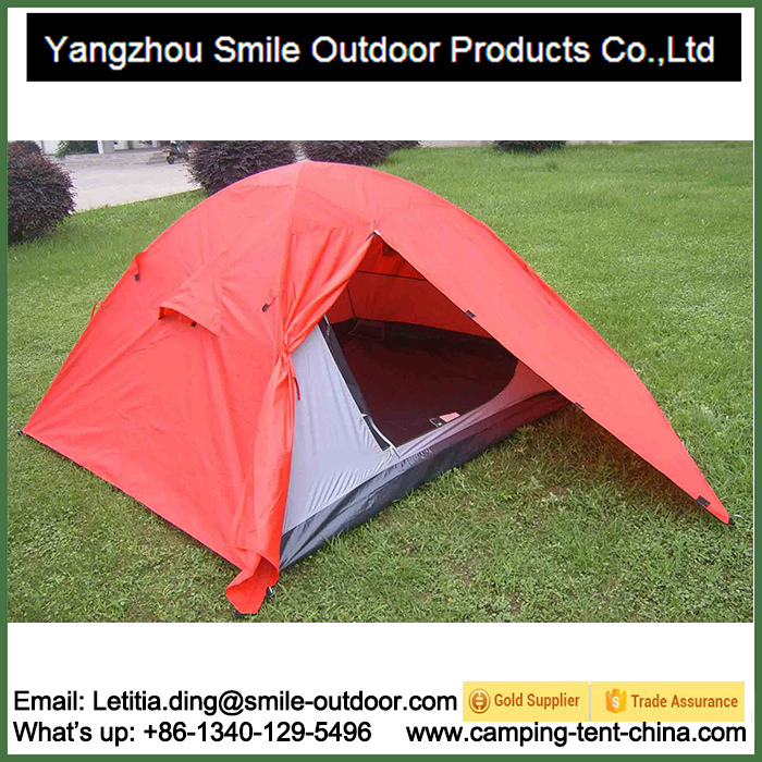 1-2 Person Aluminium Pole Outdoor Double Layer Camping Tent