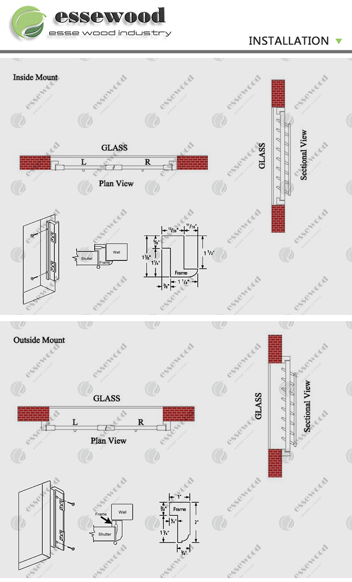 Exterior/Interior Operable Louver Composite PVC Plantation Shutters Irregular Shape Triangle Shutter