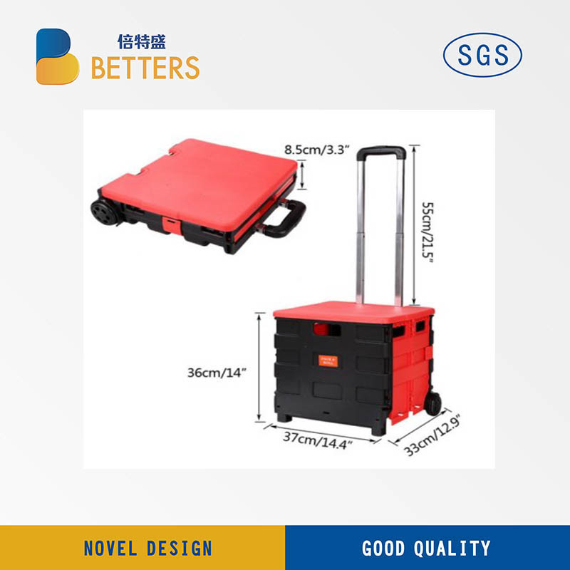 Folding Shopping Trolley with Aluminum Handle