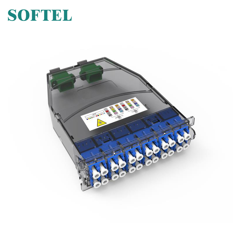 MTP/MPO to LC 12f 1u Patch Panel with 3 MPO Cassette