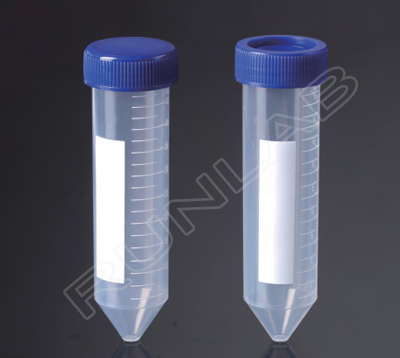 FDA and CE Approved 50ml Conical-Bottom Centrifuge Tubes with Printed Graduation in Peel Bag Pack