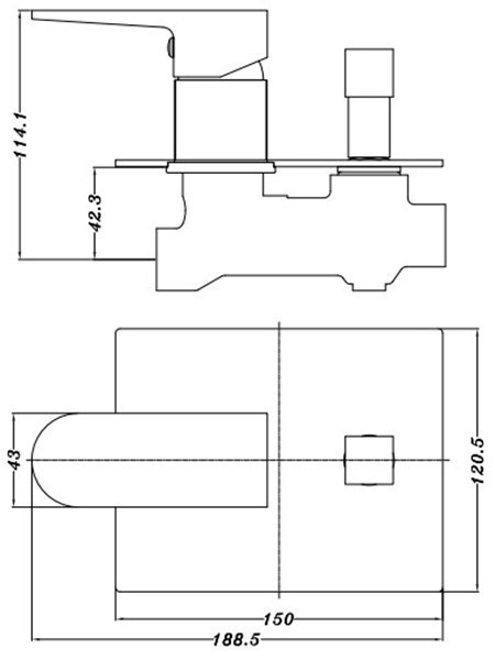 Australian Standard in Wall Mount Shower Faucet with Divertor