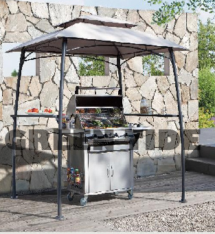 Outdoor Garden Furniture BBQ Shelter Steel Gazebo Tent with Canopy