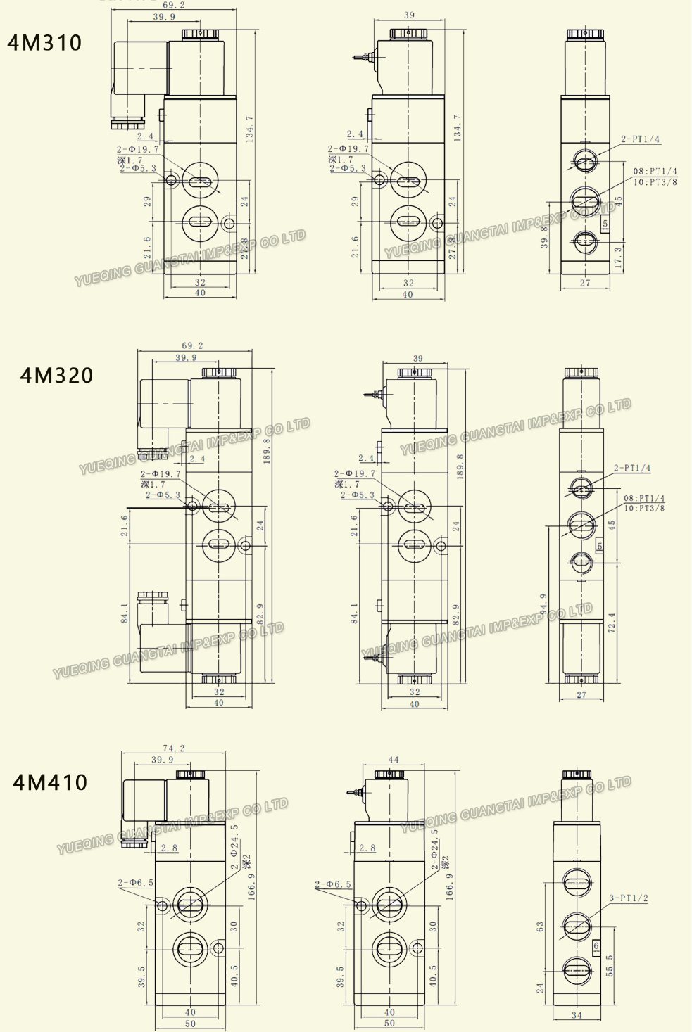 Good Quality 4m210 Pneumatic Air Control Solenoid Valve