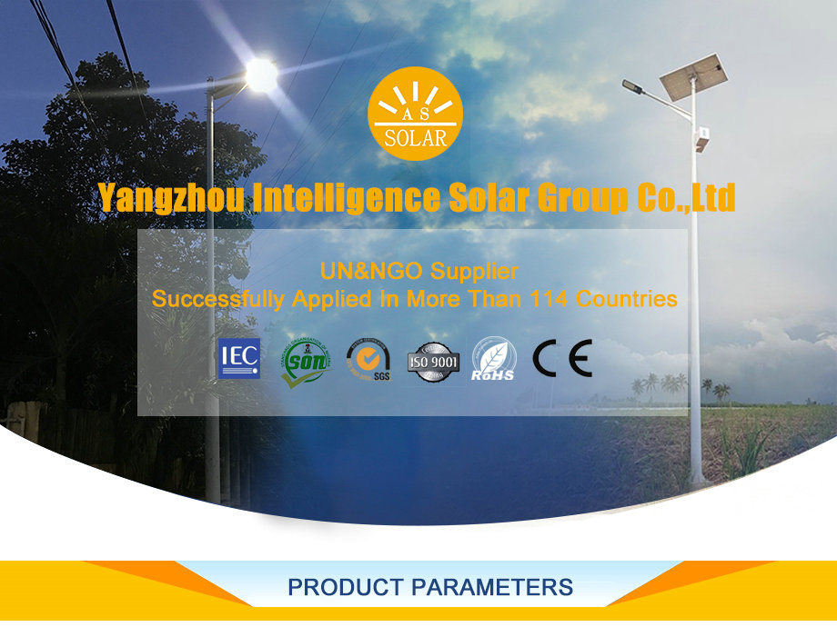 Colorful 7m 8m Steel Light Pole for Street Lights All in One Solar Street Lights