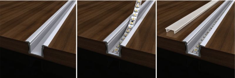 4153 Recessed LED Aluminium Extrusion for Cabinet Lighting