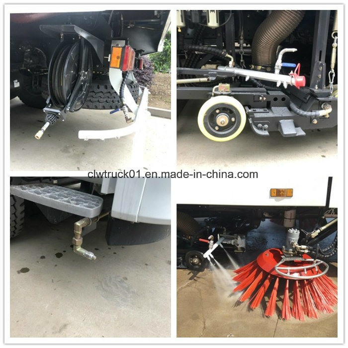 4m3 Water Tank Double Axles 9cbm Road Washer Cleaning Sweeper Truck