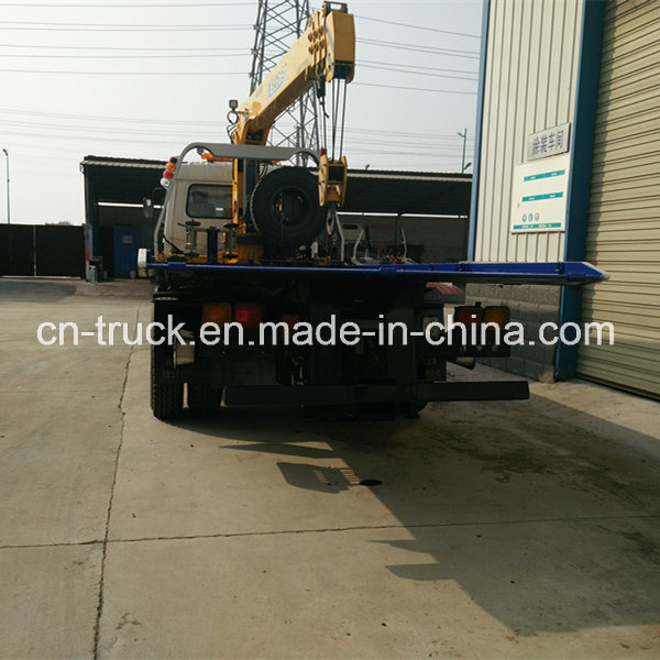 Good Sales Dongfeng153 8ton Crane 6ton Flatbed Wrecker Truck