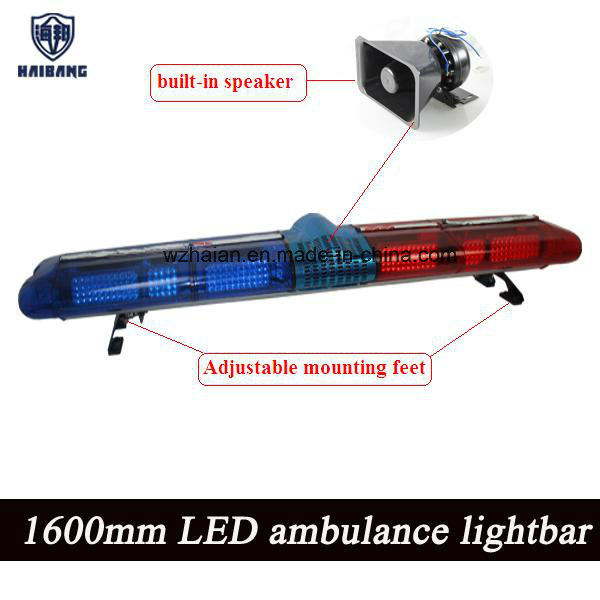 63 Inch LED Warning Light Bar Built-in Speaker for Ambulance, Trucks Chain Manufactures