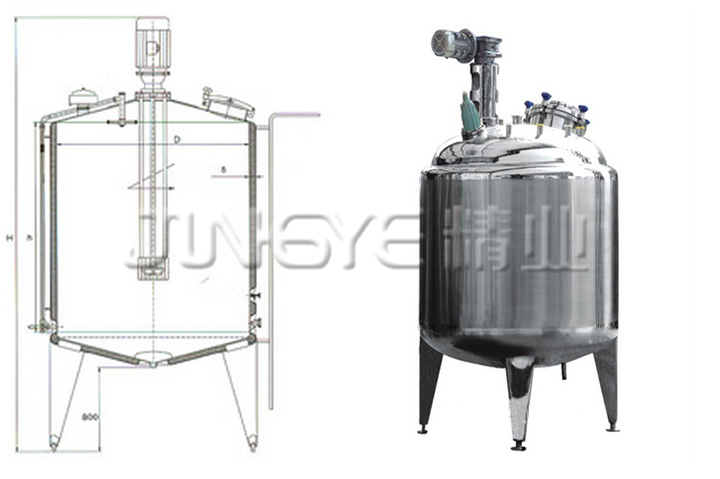 Jingye-500 Mixing Tank Dual Shaft Mixer for Making Rice Protein Solution