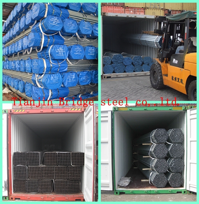 BS 1387 Hot Dipped Galvanized Gi Steel ERW Welded Pipe for Greenhouse