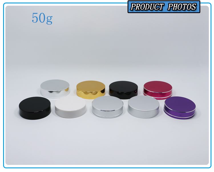 50ml Frosted Cosmetic Glass Cream Container with Aluminum Lid Glass Jars