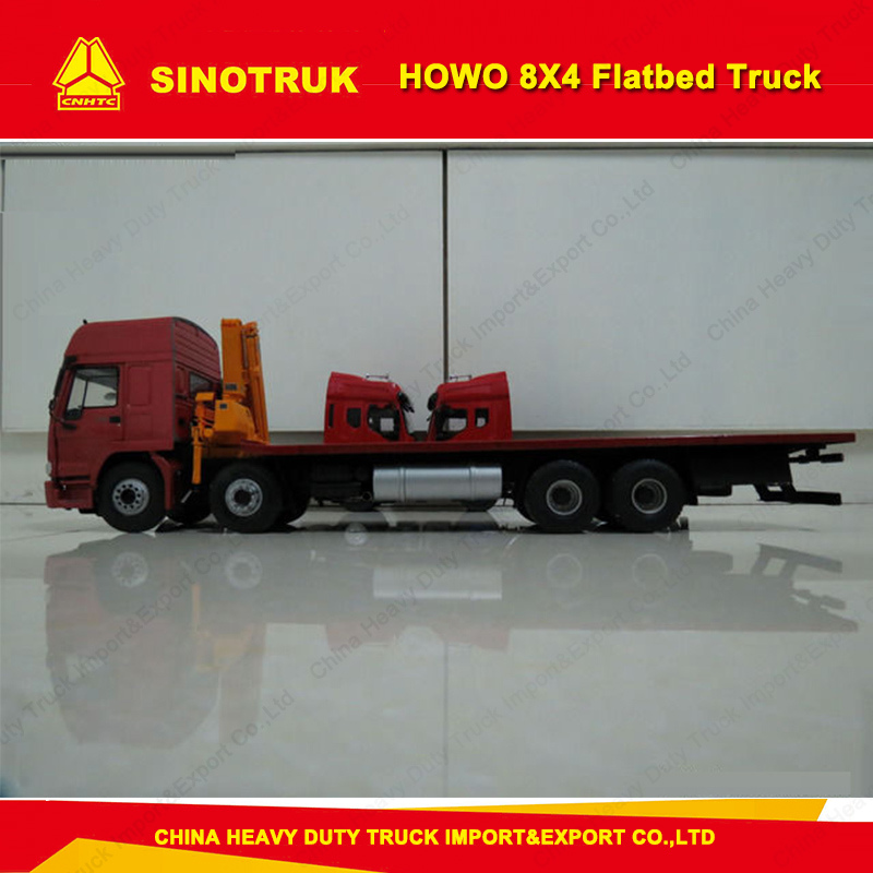 Sinotruk HOWO Brand 8X4 50 Tons Container Carry Flatbed Truck