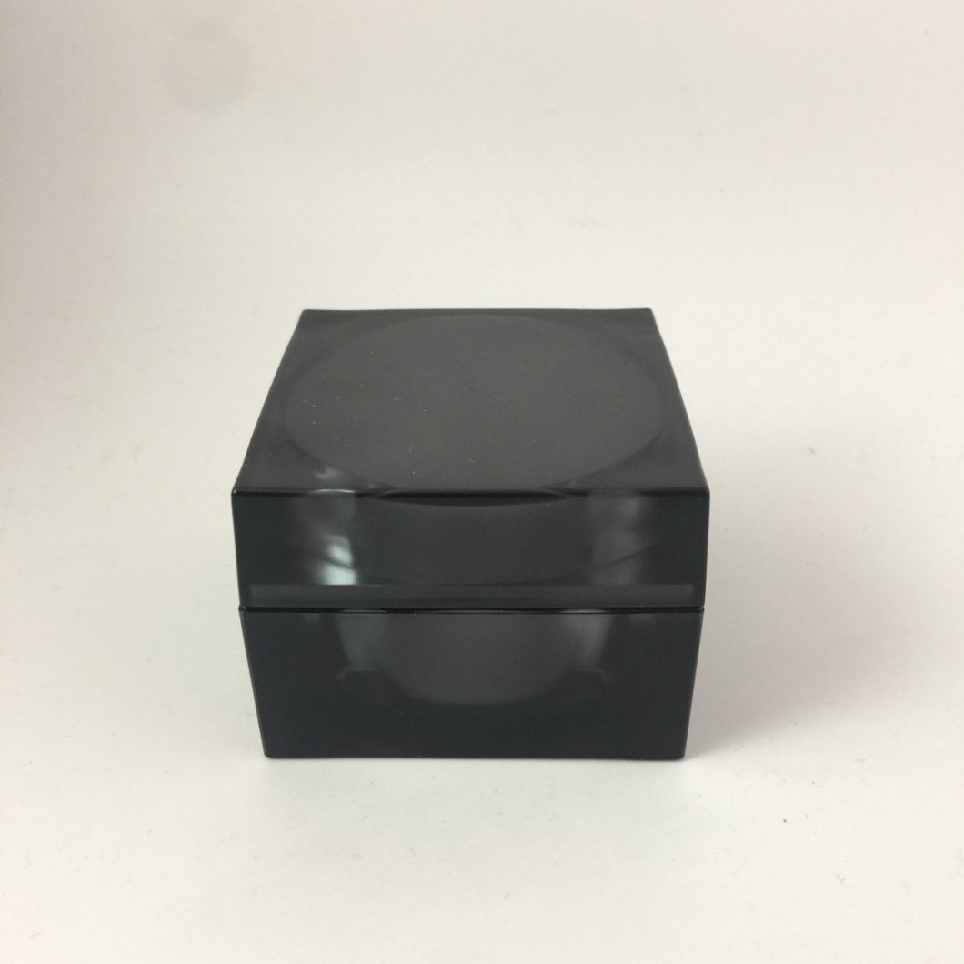 Black Acrylic Cream Jars for Cosmetic Packaging