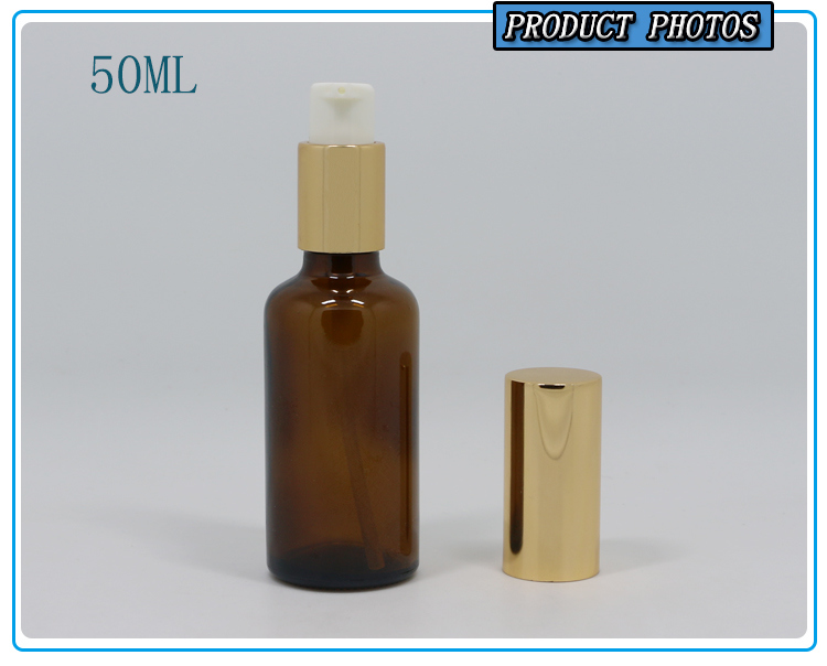 50ml Amber Glass Lotion Bottle Glass Essential Bottle for Olive Oil