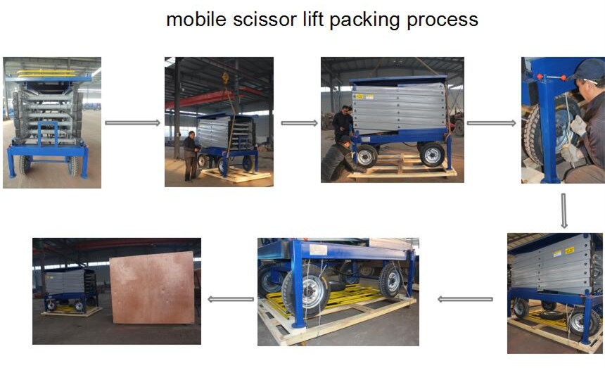 Double Cylinders Manual Scissor Lift Platform