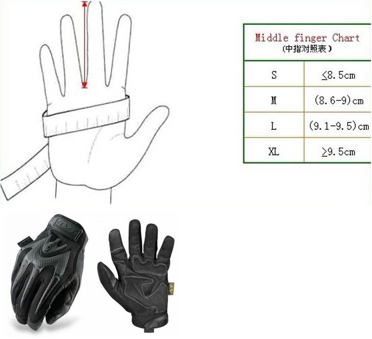 Motorcycle Tactical Gloves, Army Full Finger Airsoft Combat Tactical Cyclw Gloves