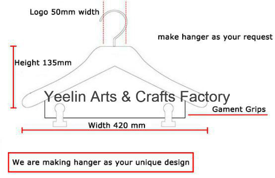 2016 China Hot Selling Natural Wooden Clothes Hanger for Shirt (YLWD-e5)