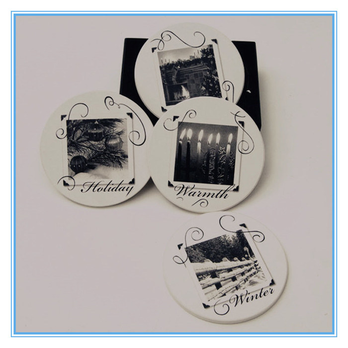 Custom Printing Absorbent Pulp Paper Tea Cup Coasters