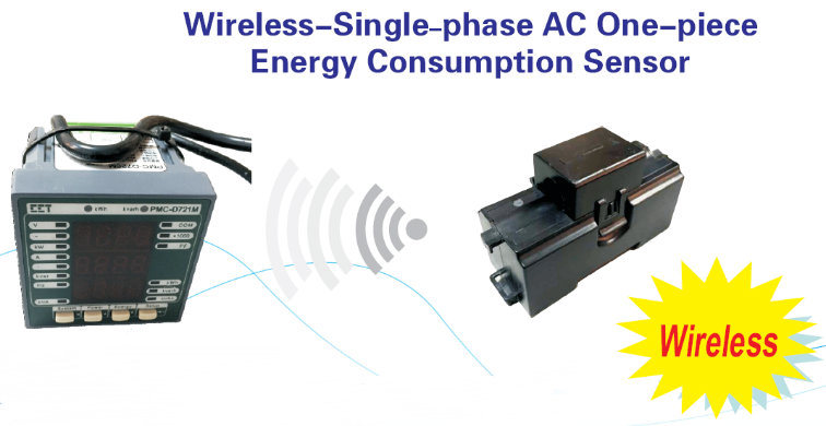 Wireless Single Phase AC One-Piece Energy Consumption Sensor Temperature Controller