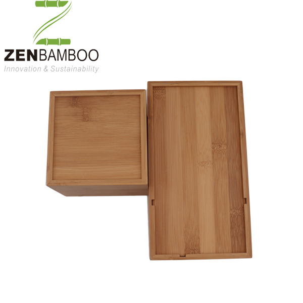 Desktop Organizer Natural Bamboo Storage Box for Stationery