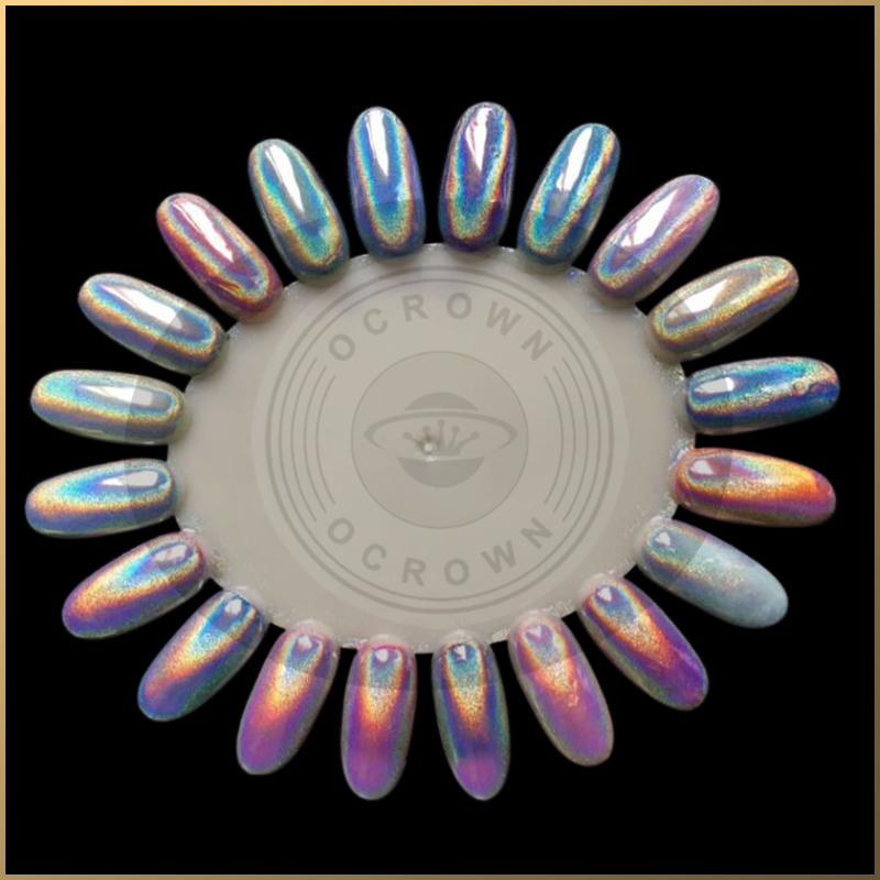 Sugar Holographic Laser Mirror Rainbow Holo Chrome Pigment for Nail