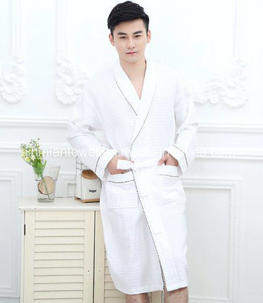 Solid Color Towelling /Terry Cloth Shawl Collar Bathrobe