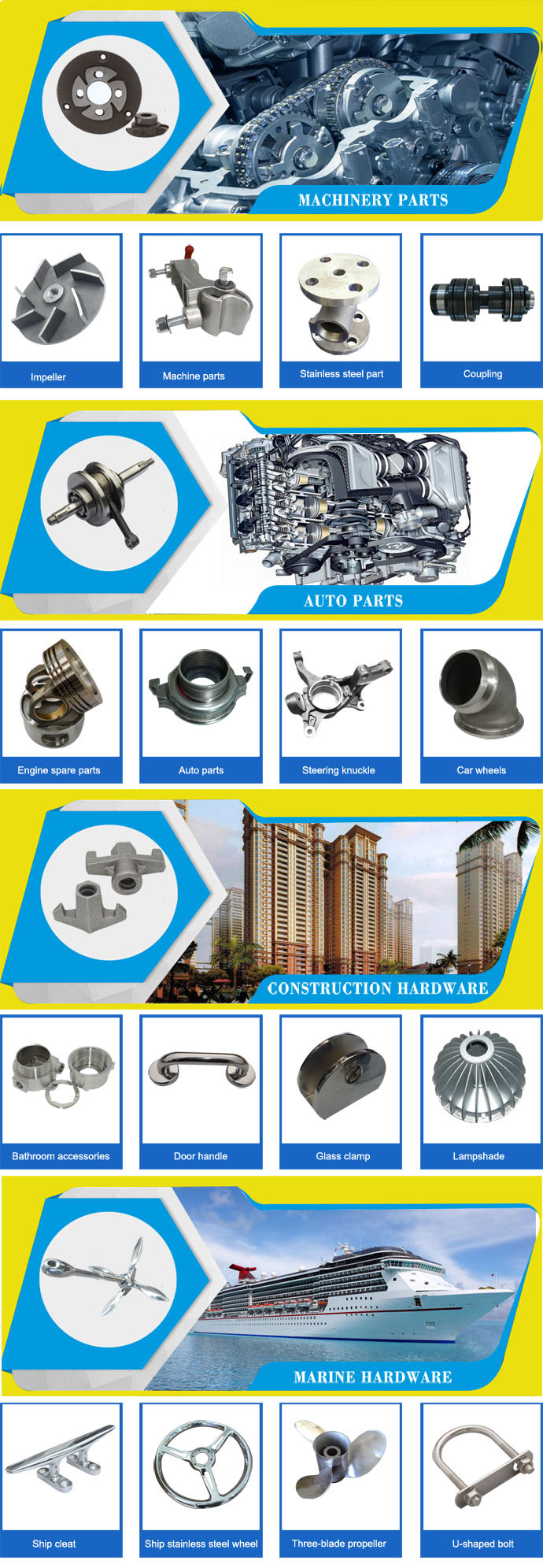 OEM Custom Precise Cast Stainless Steel/Aluminum Pump Housing Parts, Gray Iron Water Pump Parts by Sand Die Casting